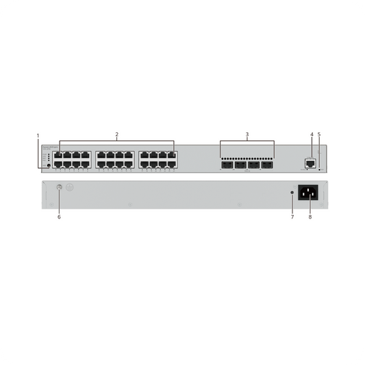 Huawei S220-24P4X ,24*10/100/1000BASE-T ports(400W PoE+), 4*10GE SFP+ ports,Switch