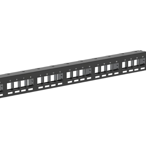Panduit NKPP24FMY NetKey® Flush Mount Modular Patch Panel 24Ports Black