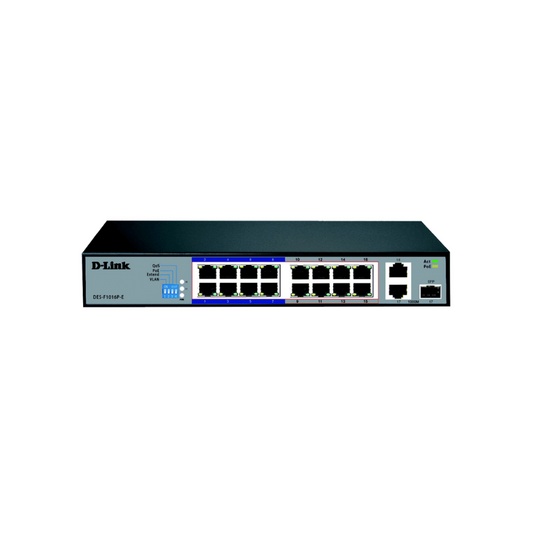 D-LINK SWITCH 16PORT POE DES-F1016P-E