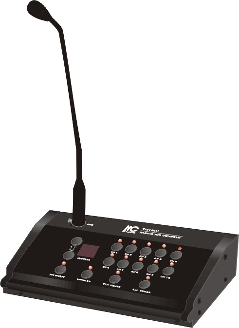 ITC Remote Zone Paging Console with T-6600, max 16 zone